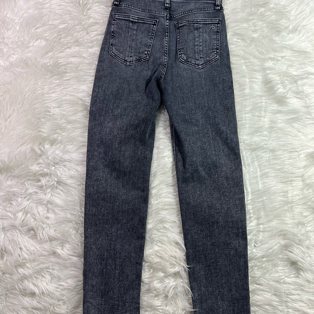 Rag & Bone High Rise Straight Leg Acid Wash Jeans - Picture 7 of 9